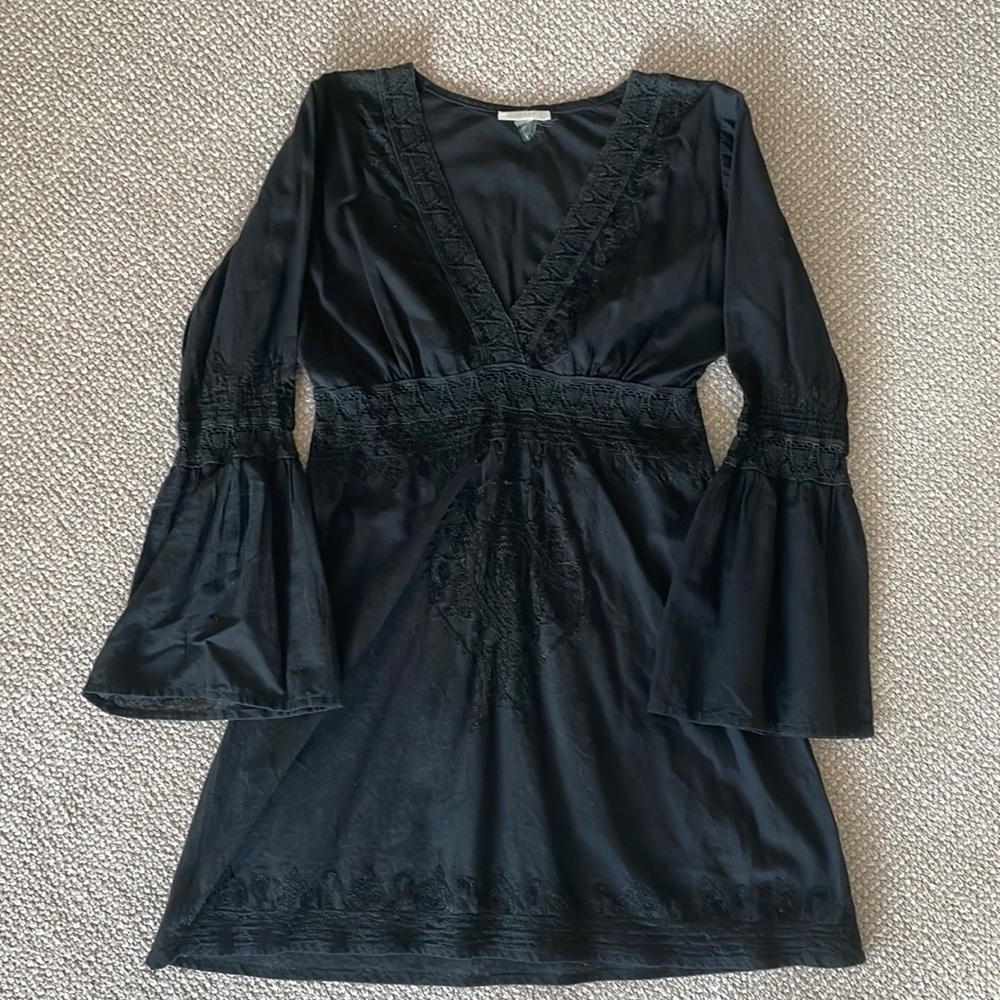 Black V-Neck Tunic